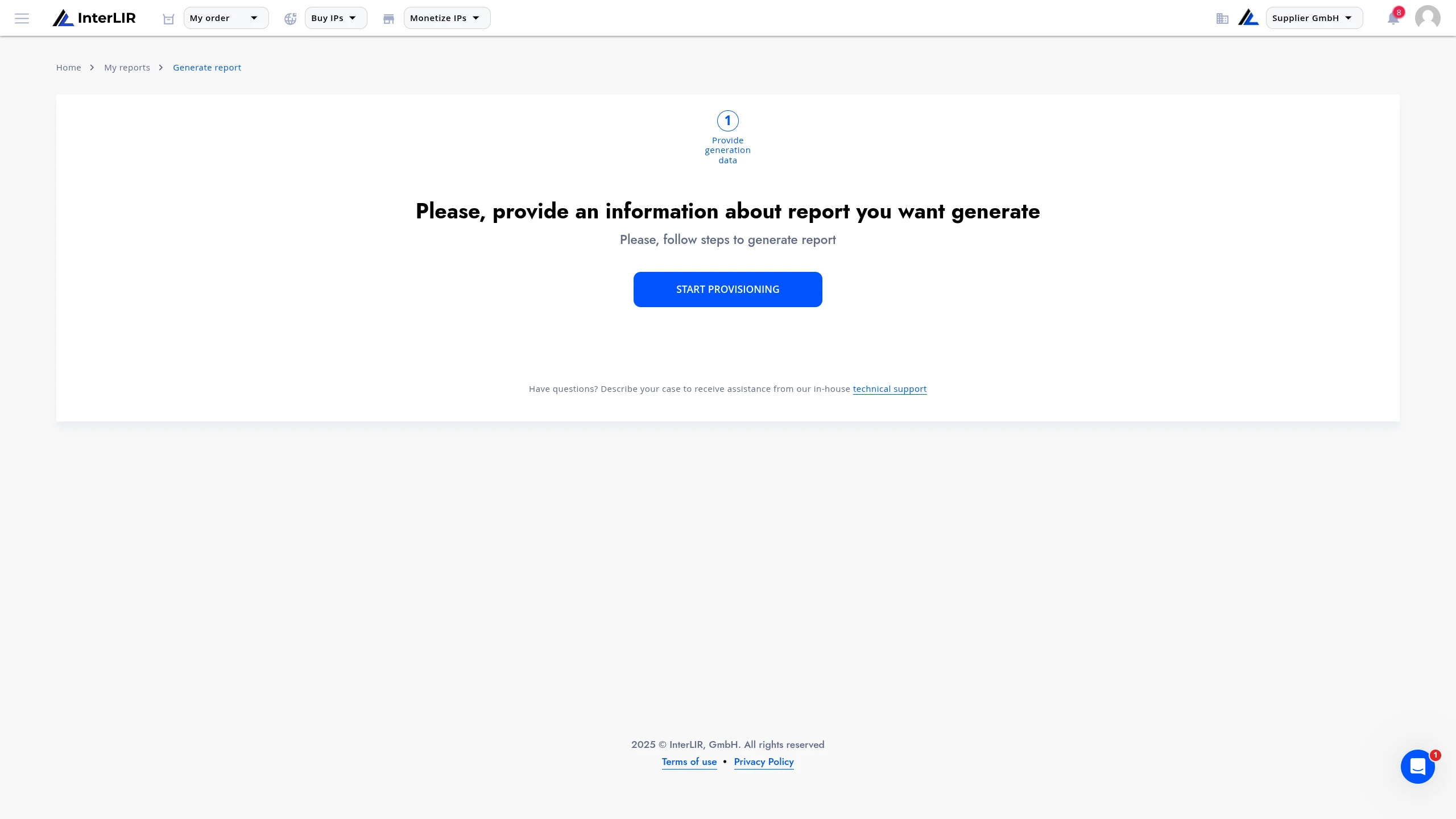 Report Form with Payout ID 1